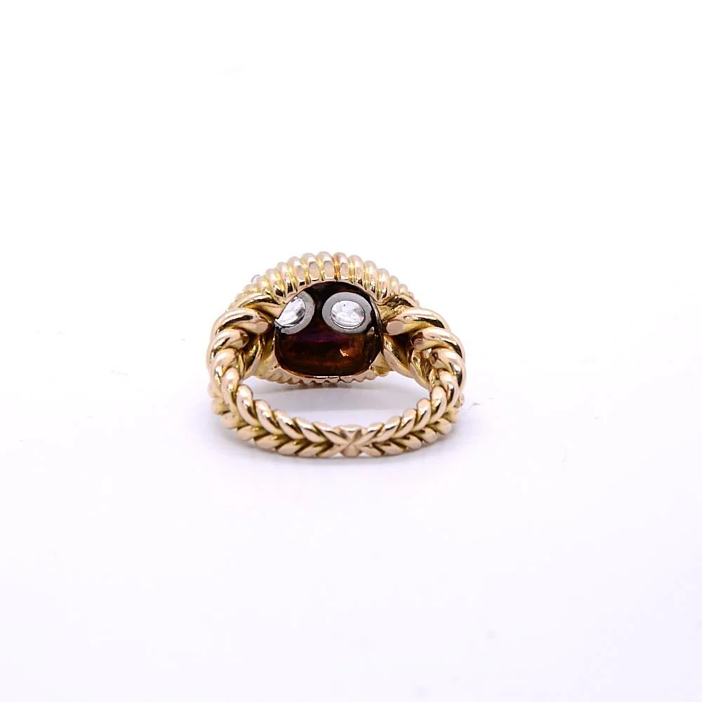 Ring diamonds "Rocaille" 2 diamonds for 1.3 ct, 18k gold - Image 6