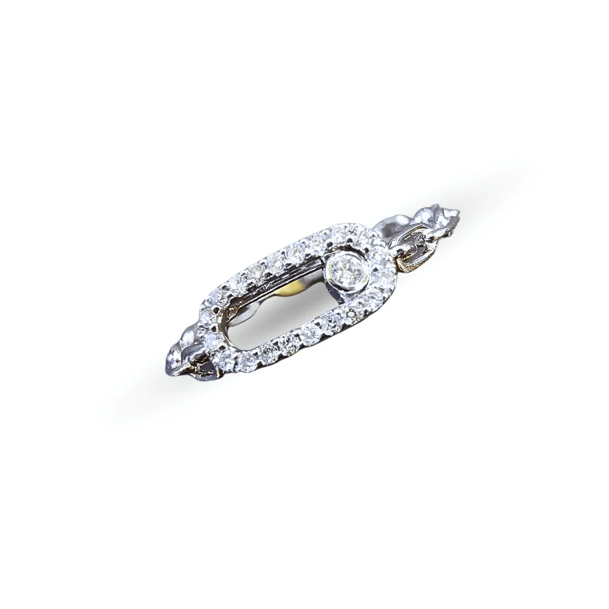 Messika "Move Link Multi" Ring in white gold and diamonds - EU53