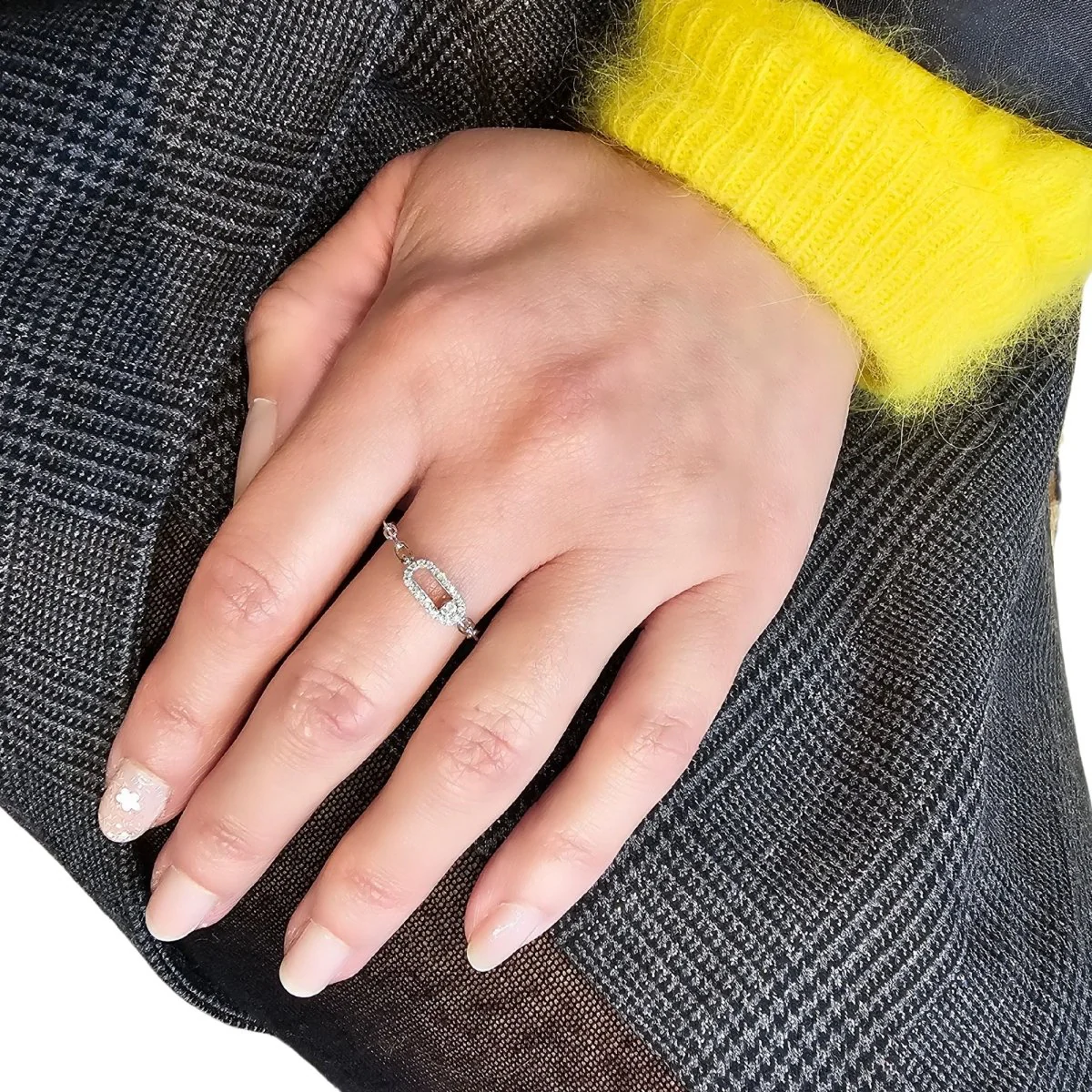 Messika "Move Link Multi" Ring in white gold and diamonds - EU53 - Image 5