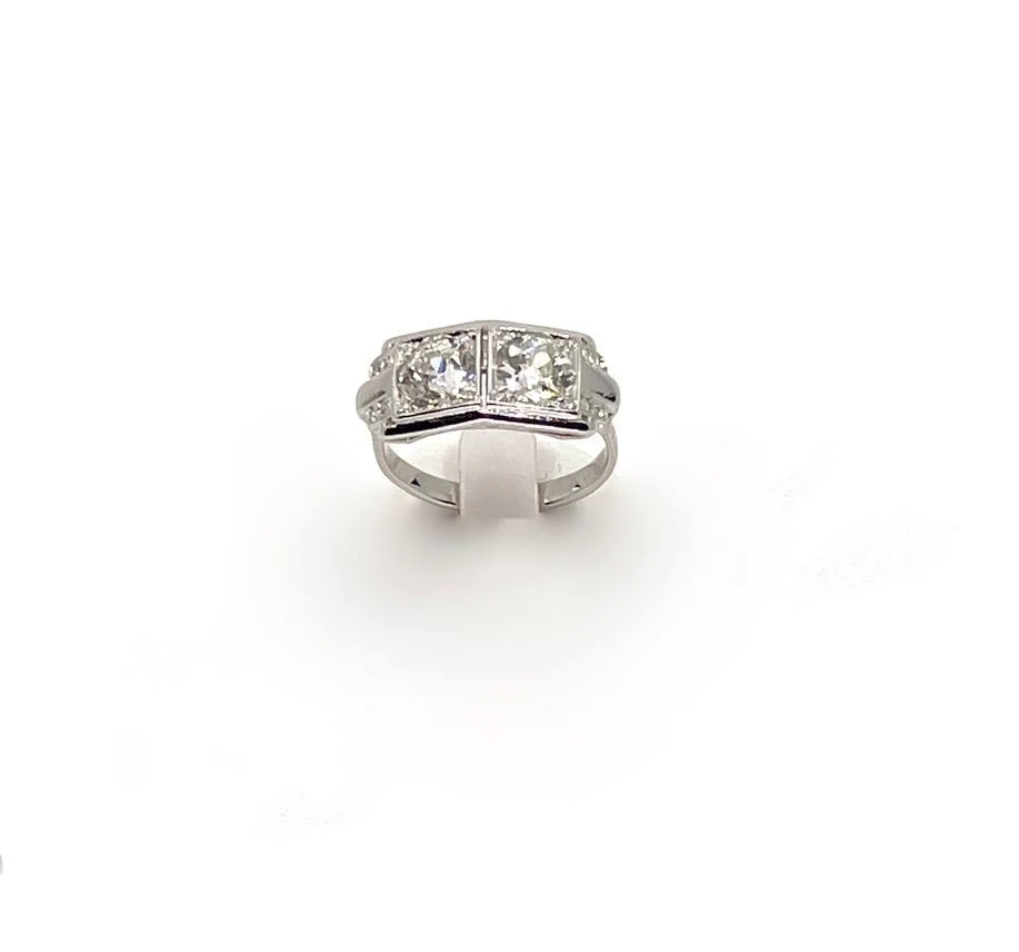 You and me" ring in platinum, white gold and diamonds - Image 5