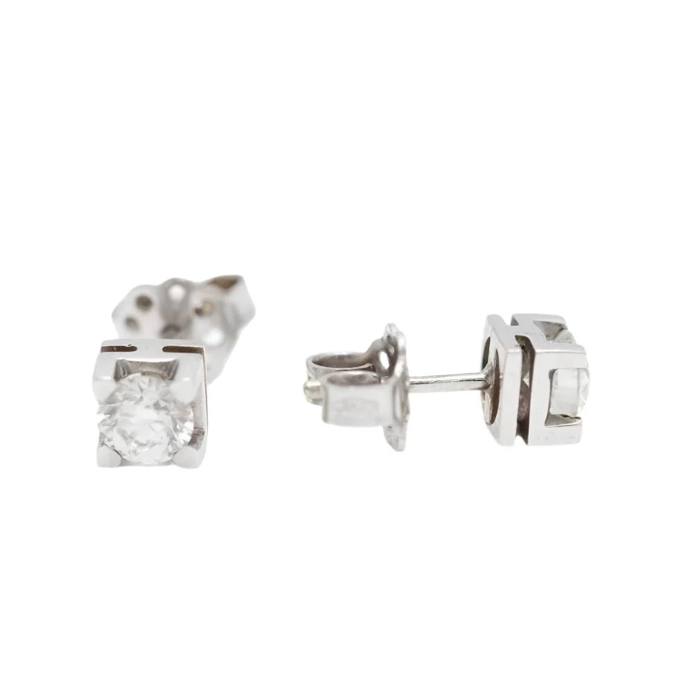 Earrings in white gold and diamonds