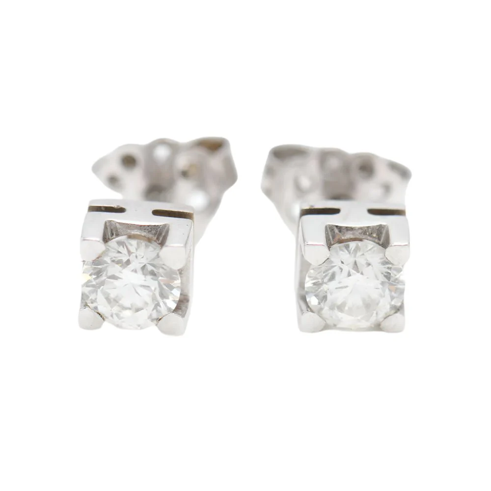 Earrings in white gold and diamonds - Image 2