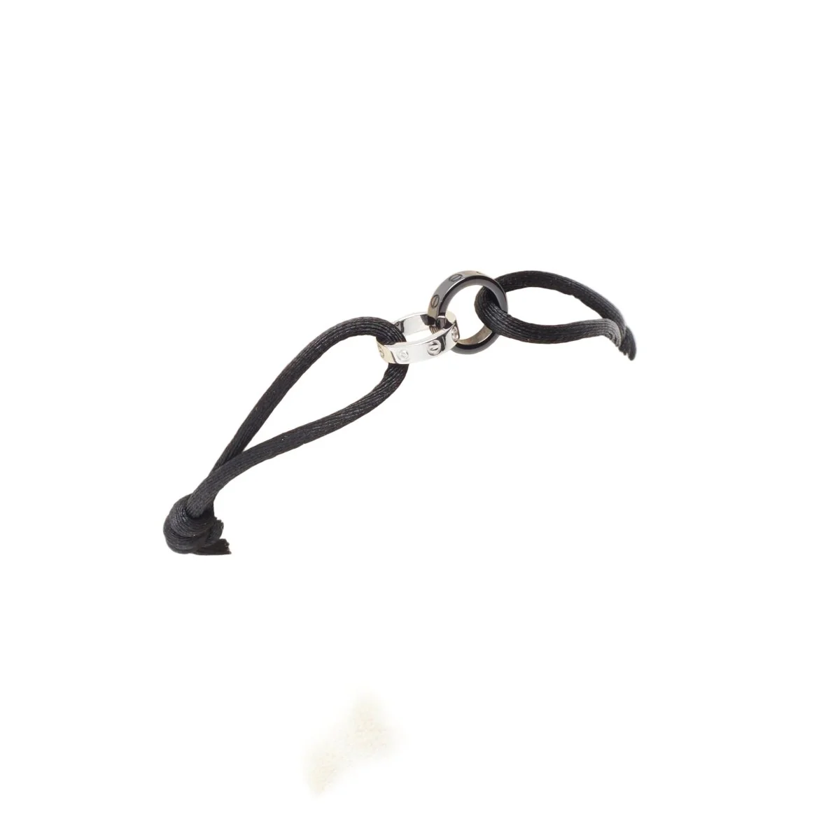 Cartier "Love Cord" flexible bracelet in white gold, ceramic and diamonds - Image 2