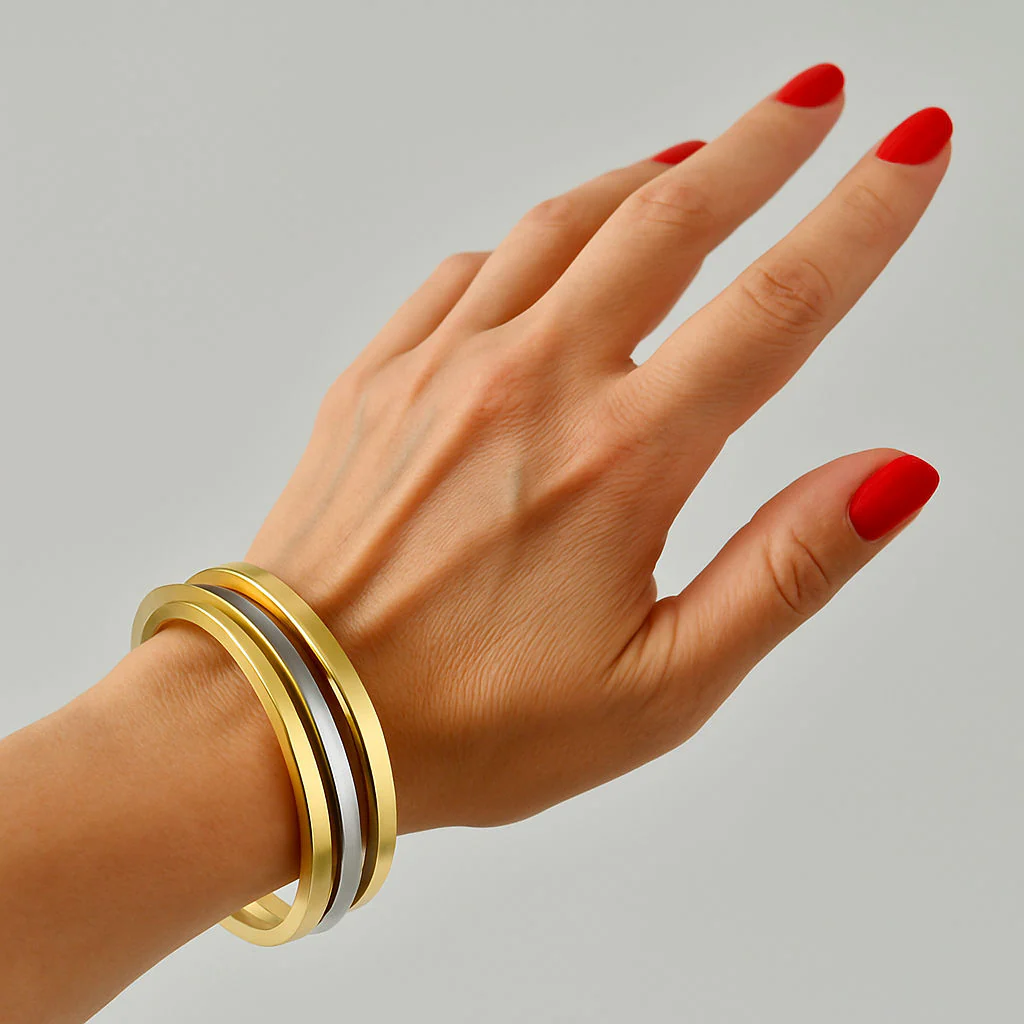 Set of 3 bracelets in 3 golds from Maison Frojo - Image 5