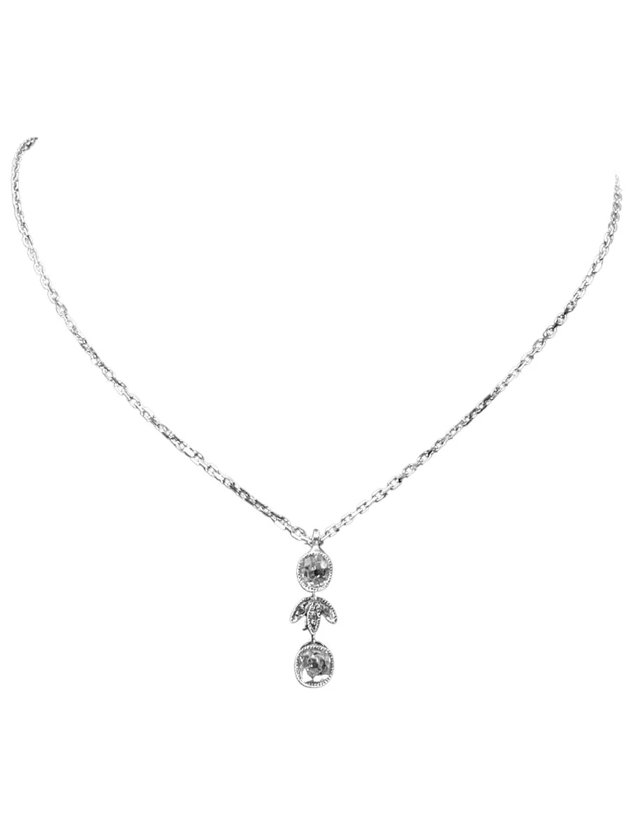 Pendant necklace in white gold and diamonds - Image 2