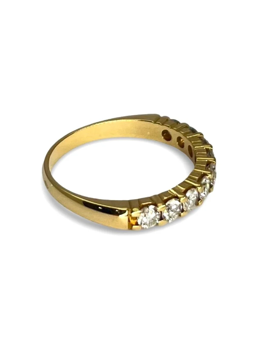 Half-eternity ring in yellow gold and 0.72 ct diamonds - Image 3