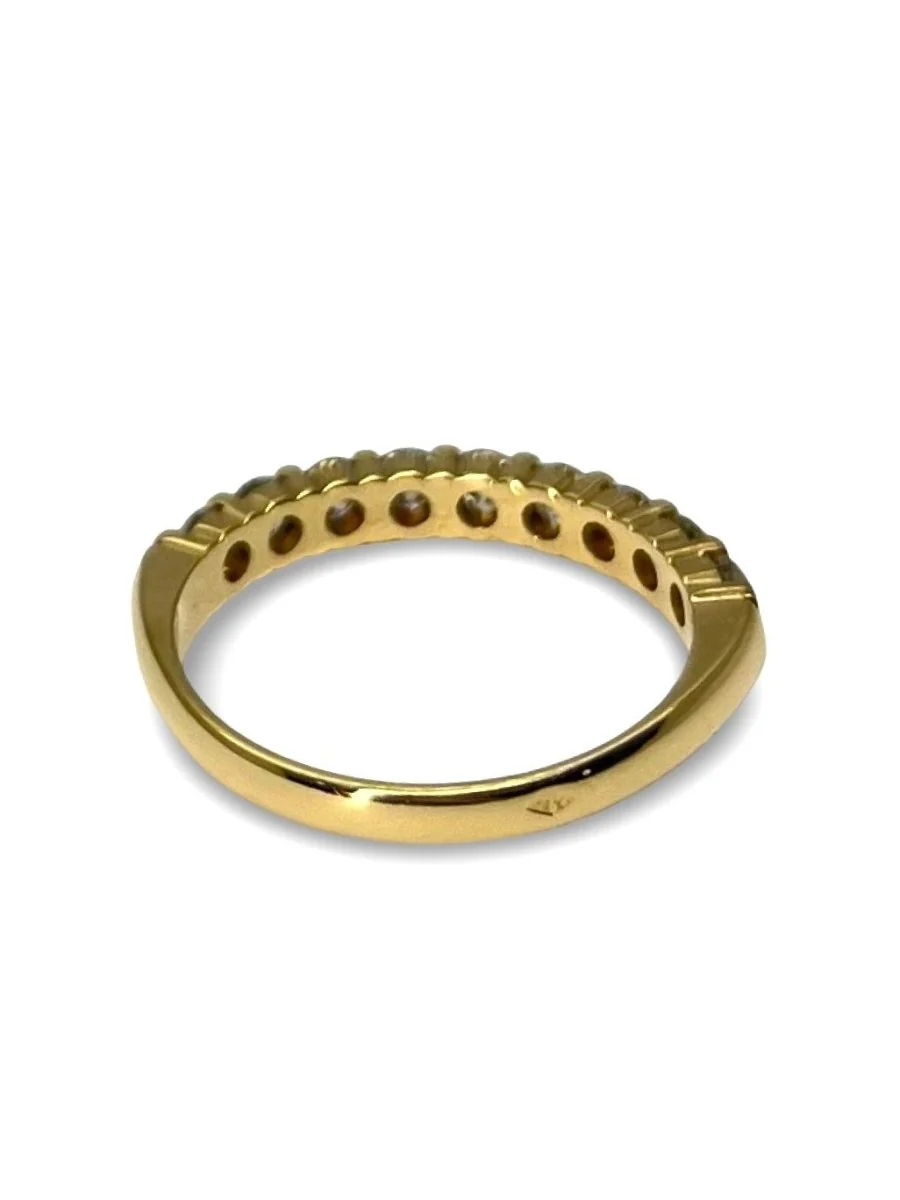 Half-eternity ring in yellow gold and 0.72 ct diamonds - Image 5