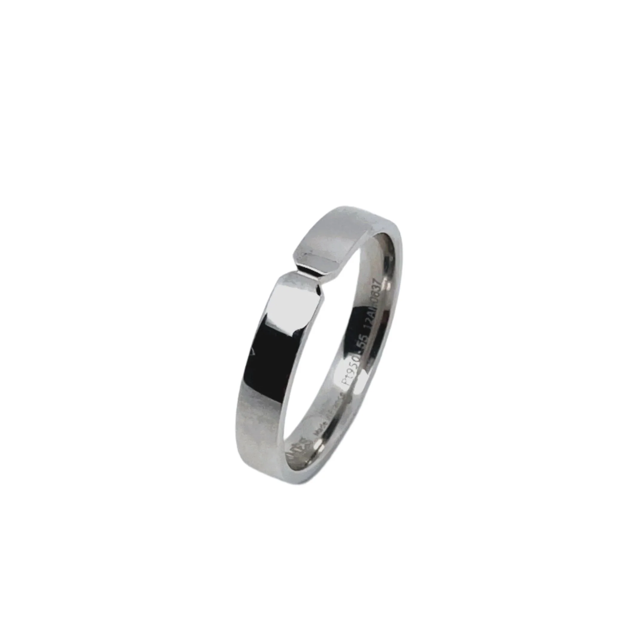 HERMÈS "Ever Kelly" ring, large model in platinum