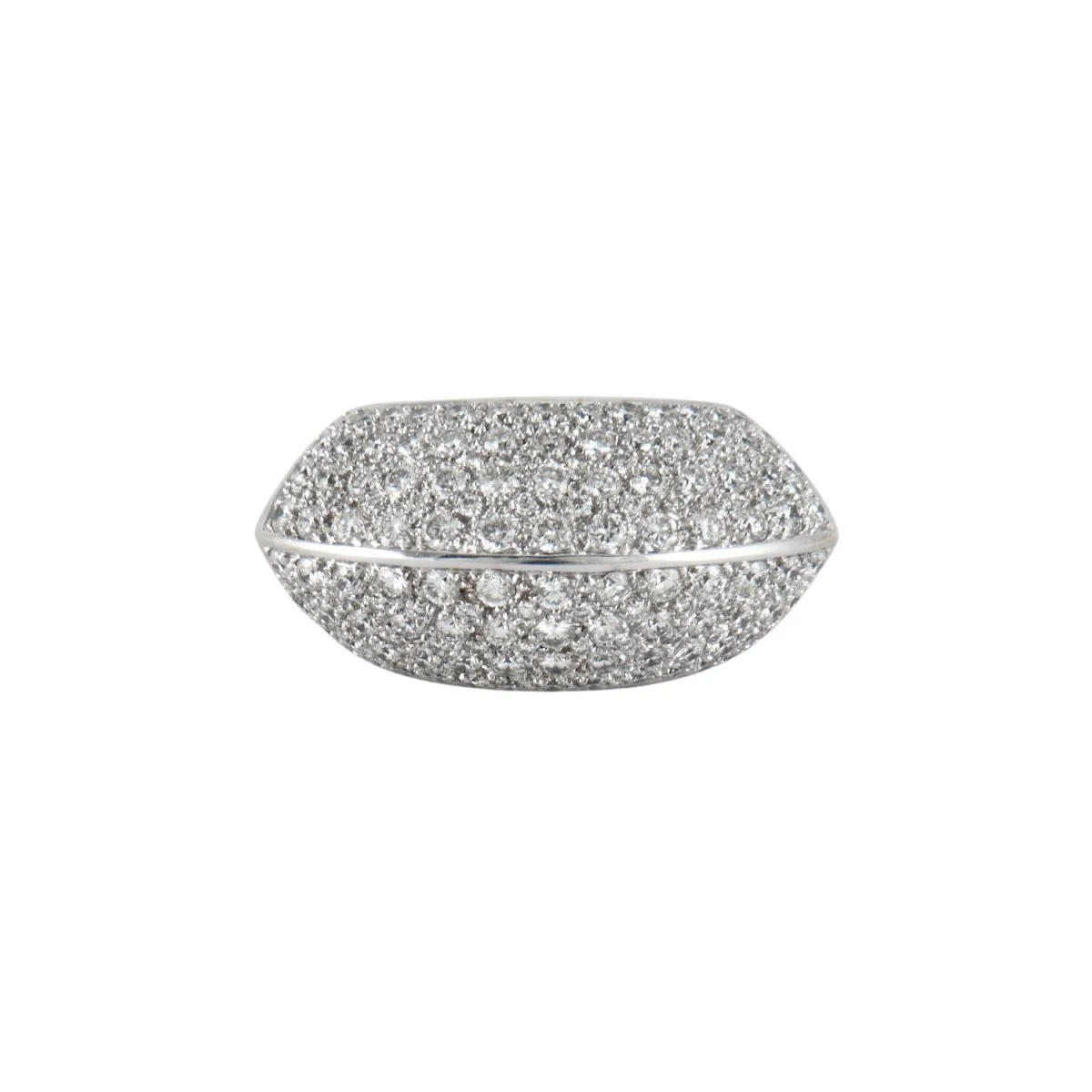 White gold and diamond ring