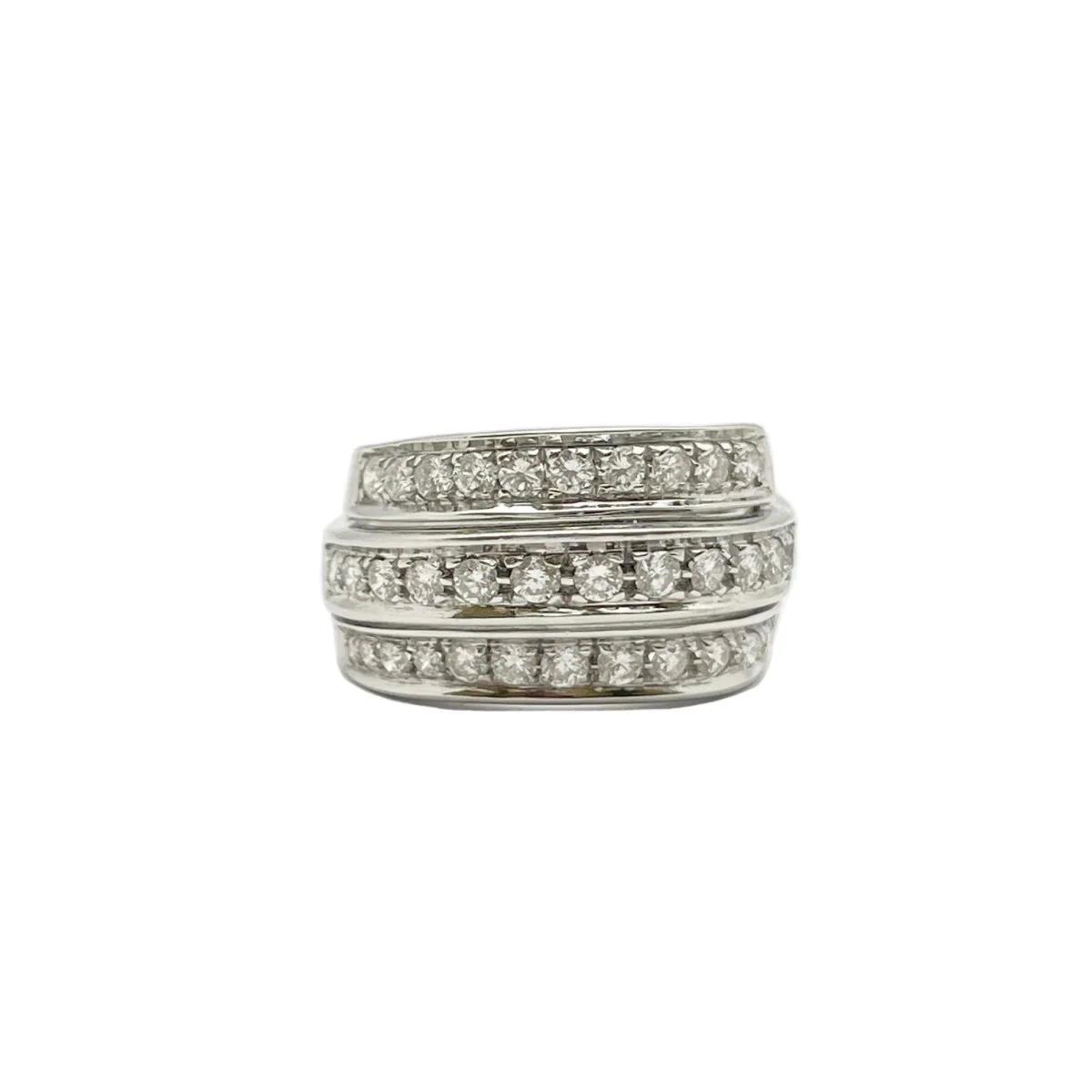 DAMIANI "Scritta" Pavé Ring in white gold and diamonds