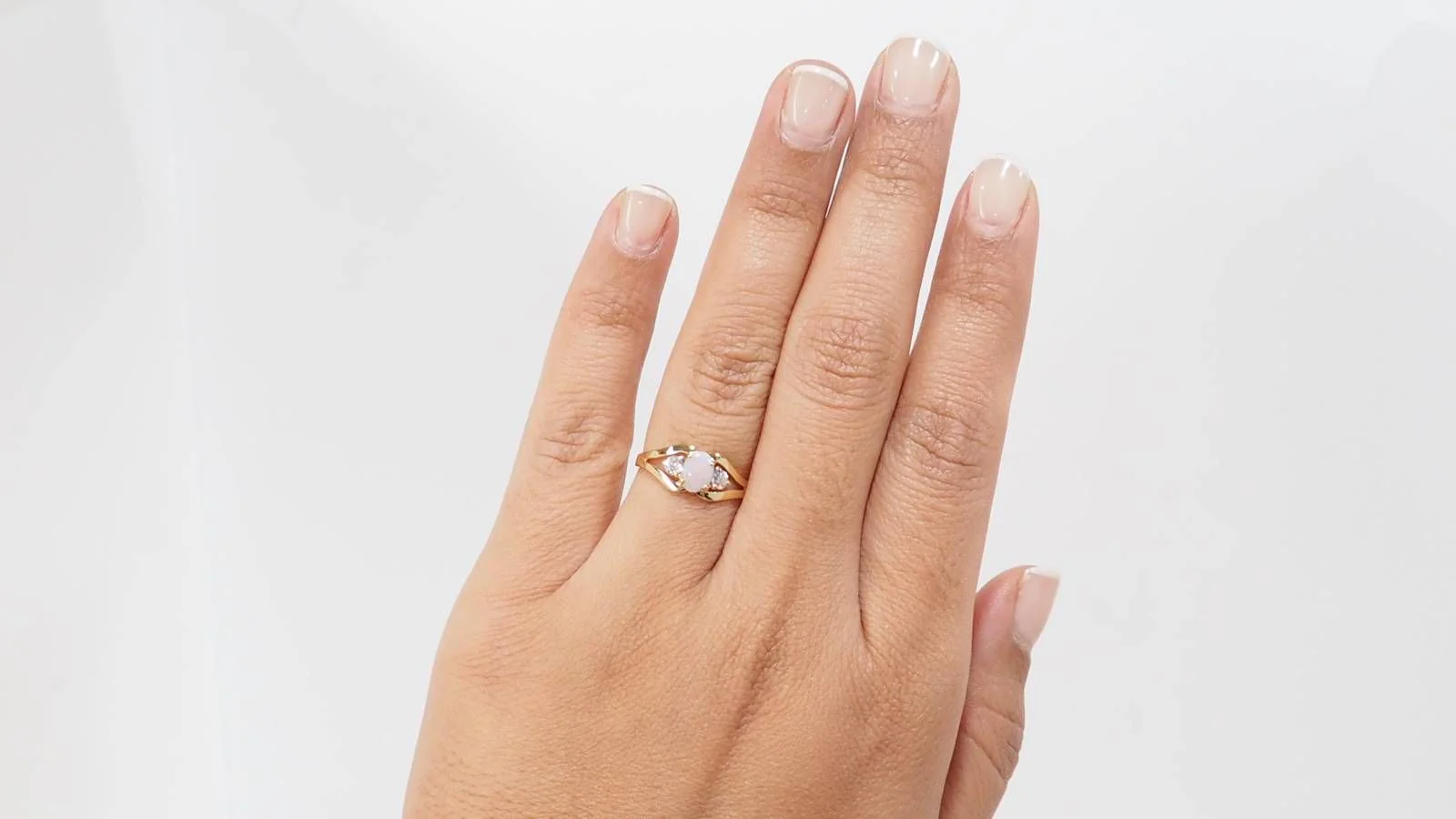 Yellow gold and opal ring - Image 5