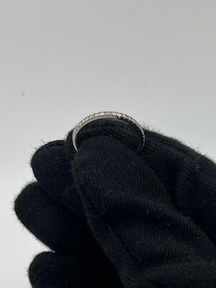 Half-eternity ring in white gold and 0.19 ct diamonds - Image 6