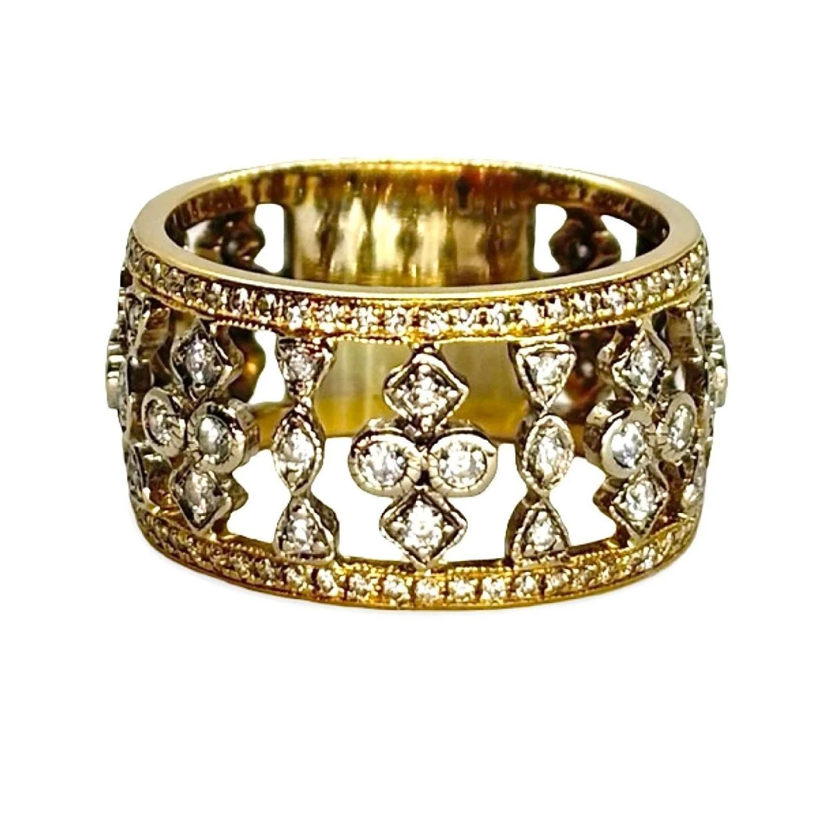 Ring Headband in yellow gold and diamonds