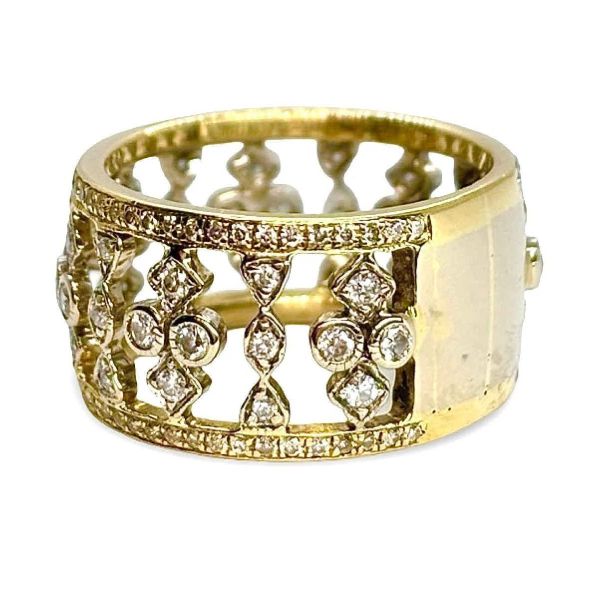 Ring Headband in yellow gold and diamonds - Image 3