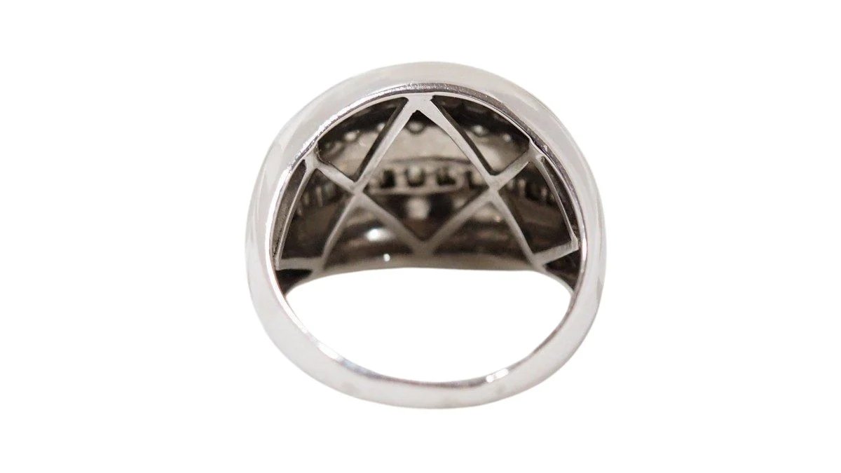 Jonc ring in white gold and diamonds - Image 4