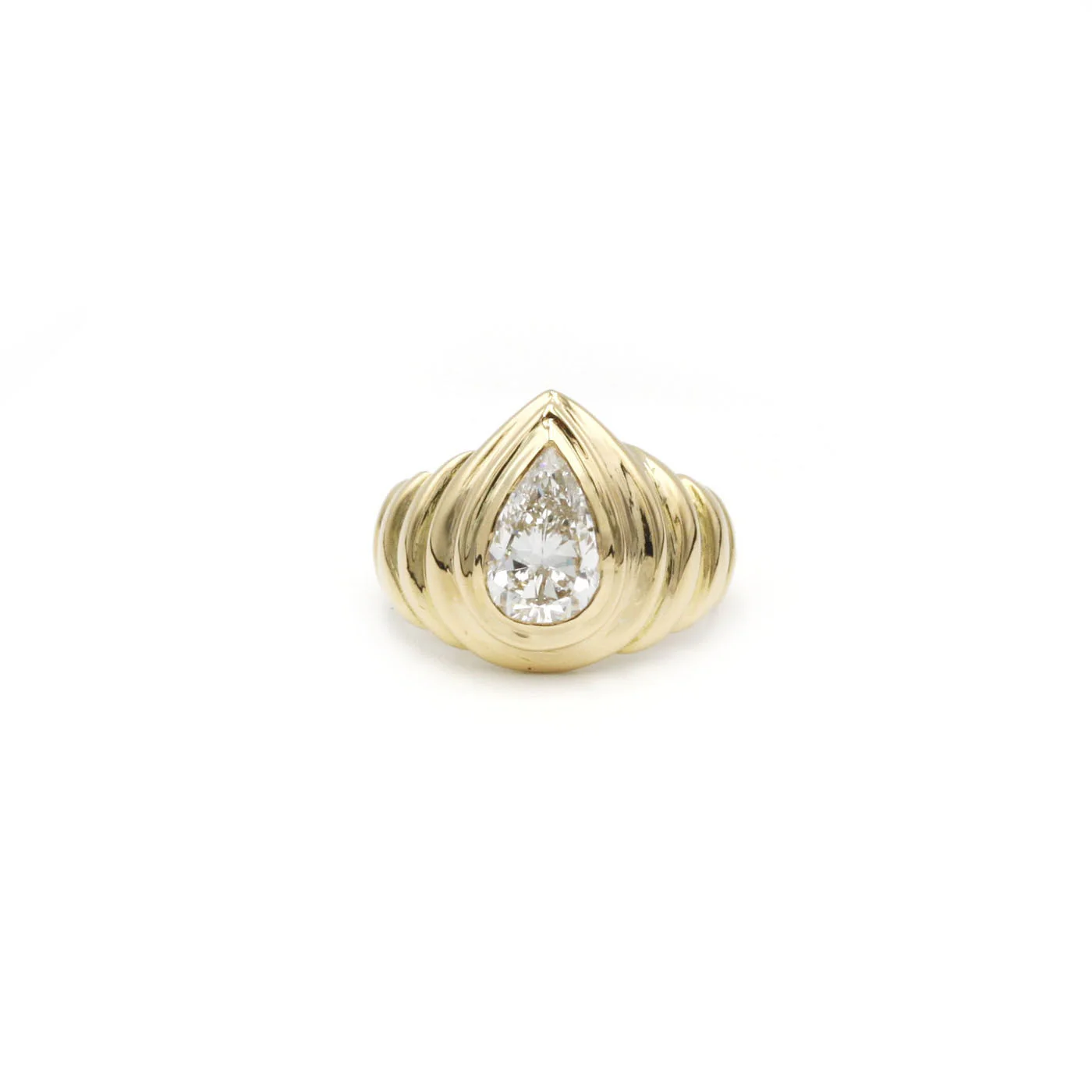 Solitaire Gold and Diamond Ring