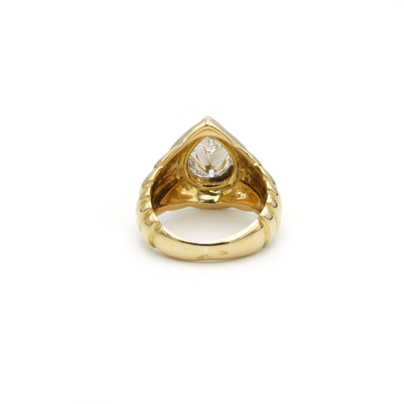 Solitaire Gold and Diamond Ring - Image 3