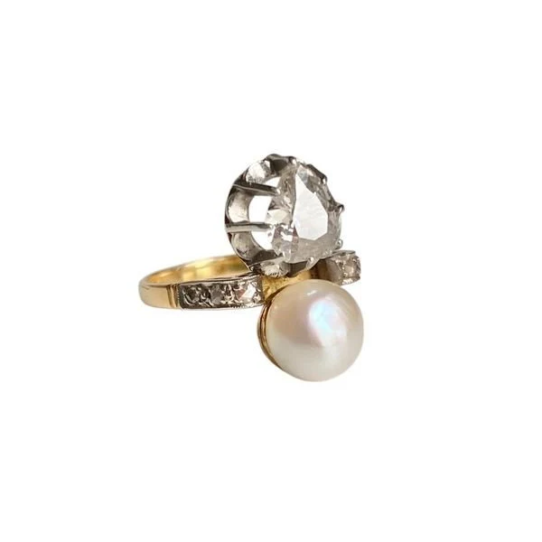Ring Toi & Moi Belle Epoque in yellow gold 18k and paltinium
