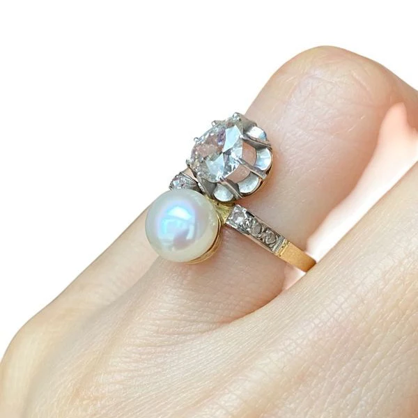 Ring Toi & Moi Belle Epoque in yellow gold 18k and paltinium - Image 2