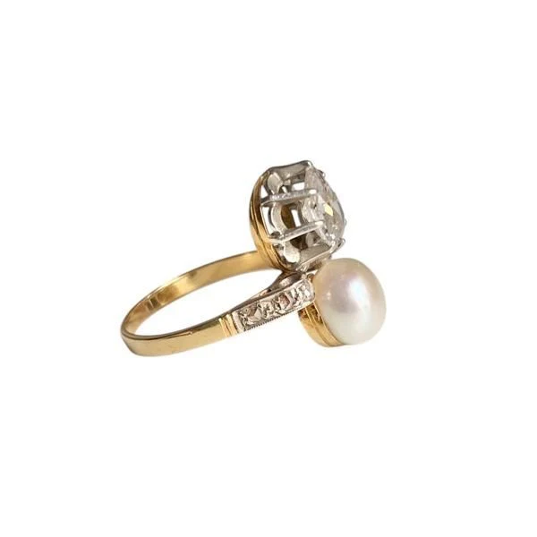 Ring Toi & Moi Belle Epoque in yellow gold 18k and paltinium - Image 4