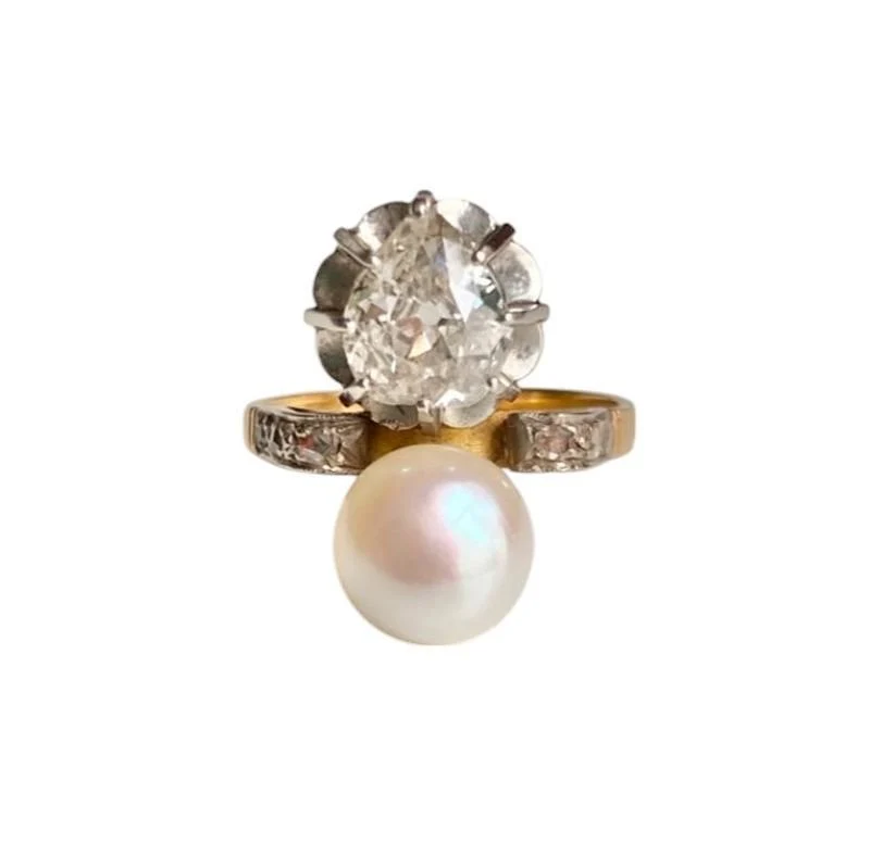 Ring Toi & Moi Belle Epoque in yellow gold 18k and paltinium - Image 6