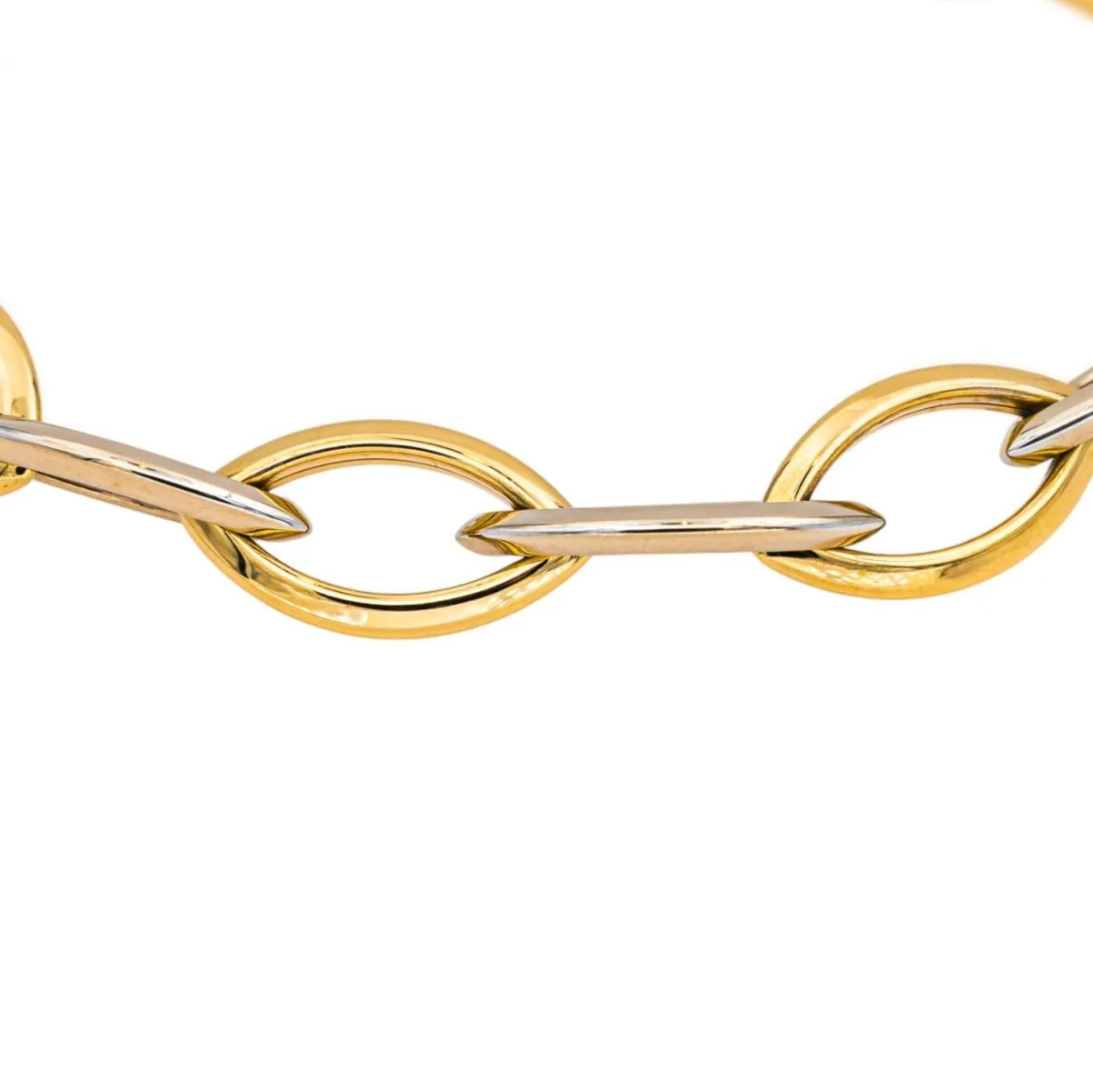 Yellow and white gold mesh bracelet - Image 5