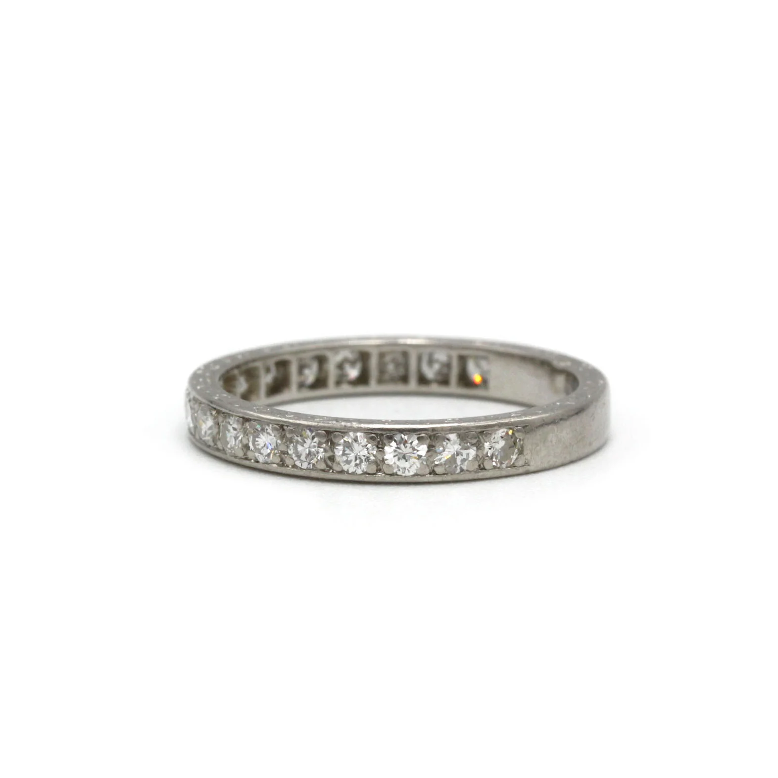 Half wedding band - Platinum &amp; 0.35 carats of diamonds - Image 2