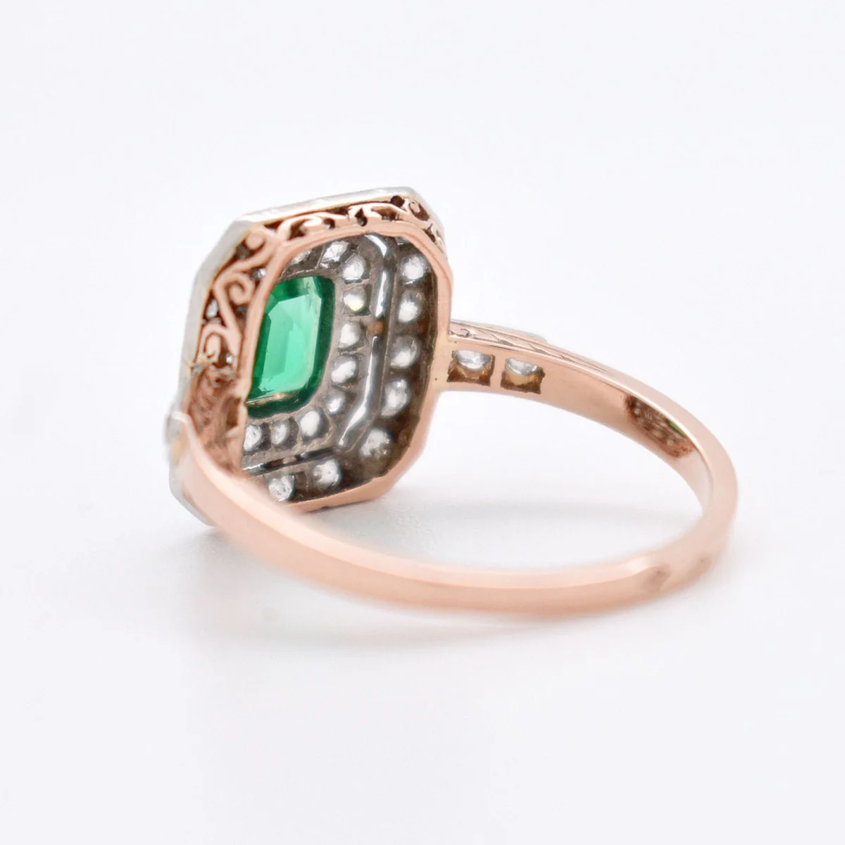 Emerald and Diamond Ring - Belle Époque - Image 7