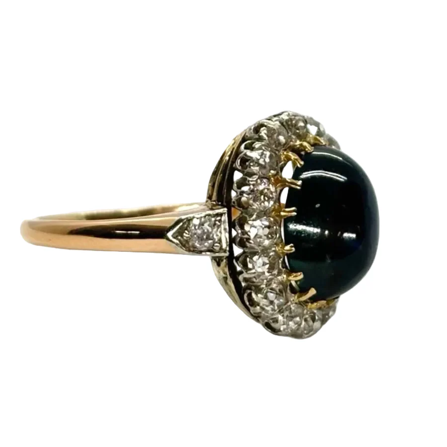 Ring Surroundings in rose gold, sapphire, and diamonds - Image 5