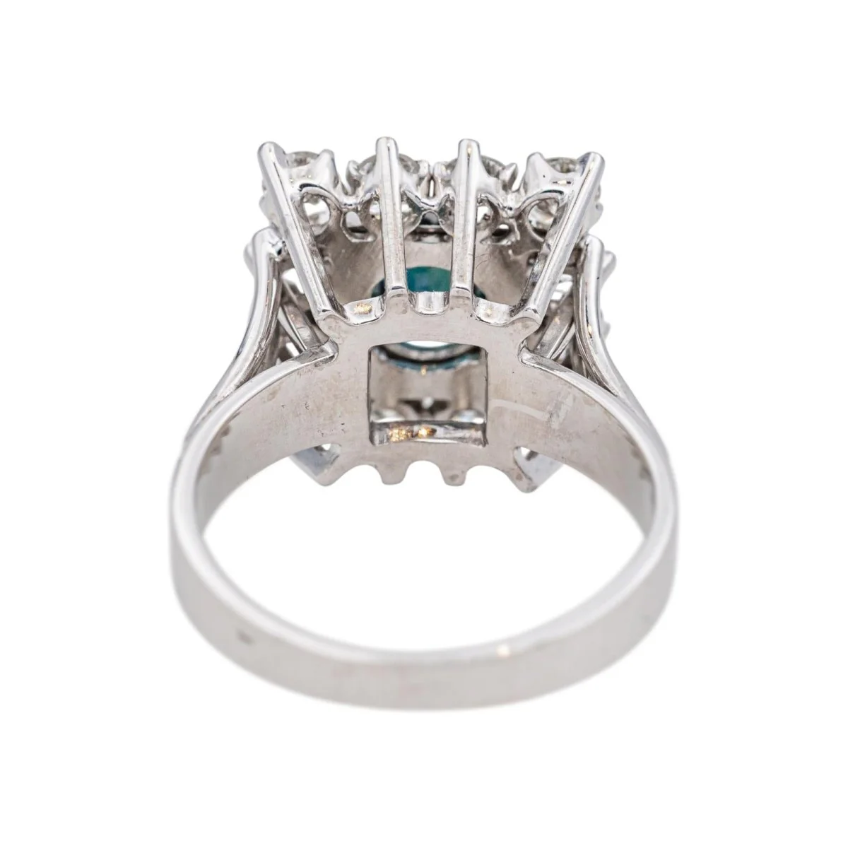 Ring Surroundings in white gold, sapphire and diamonds - Image 5