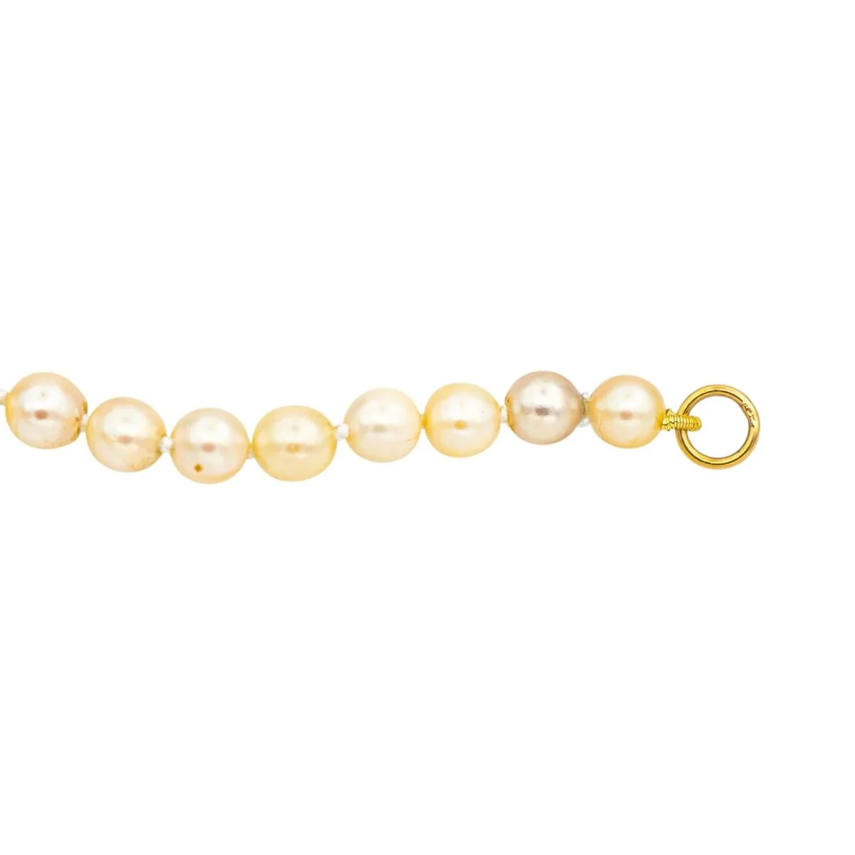 Yellow gold, sapphire and diamond pearl necklace - Image 8