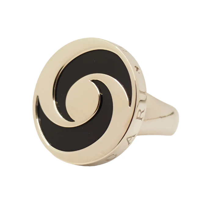 Bulgari Yin Yang ring in white gold and onyx - Image 3