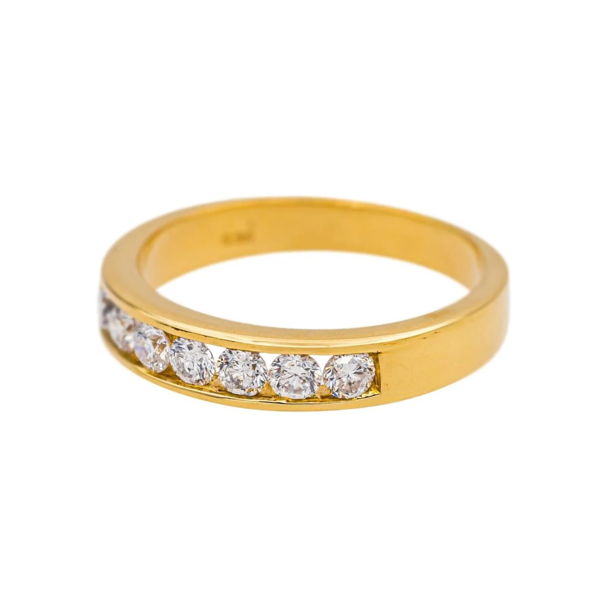 Alliance ring in yellow gold and diamonds - Image 4