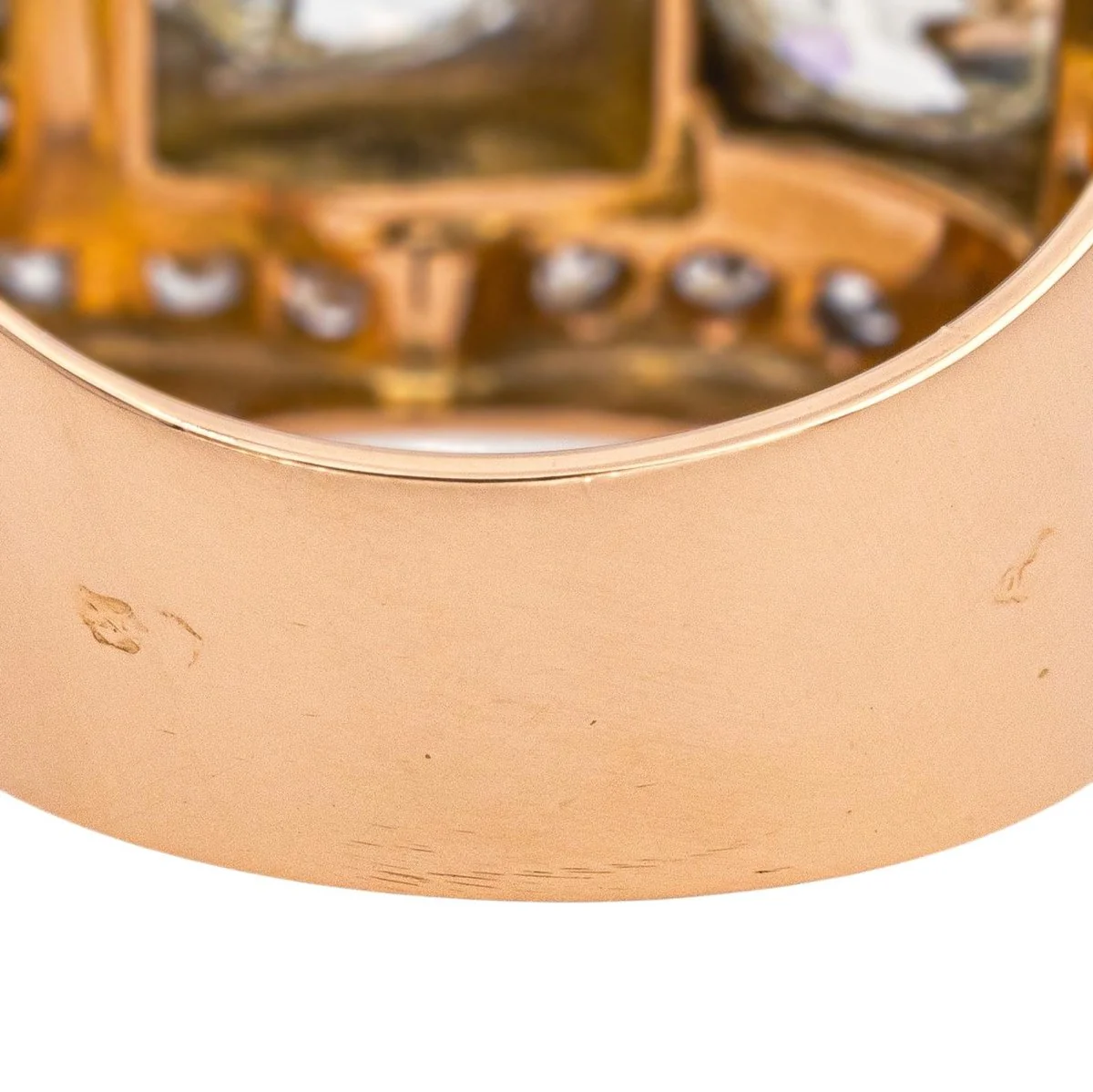 Tank Ring in Rose Gold, Platinum, and Diamonds - Image 7