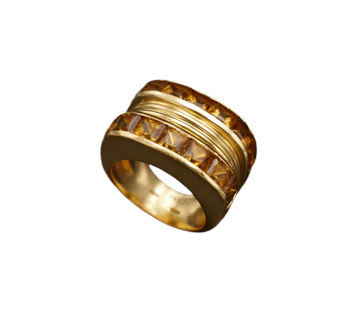 Ring FRED en yellow gold and citrines - Image 5