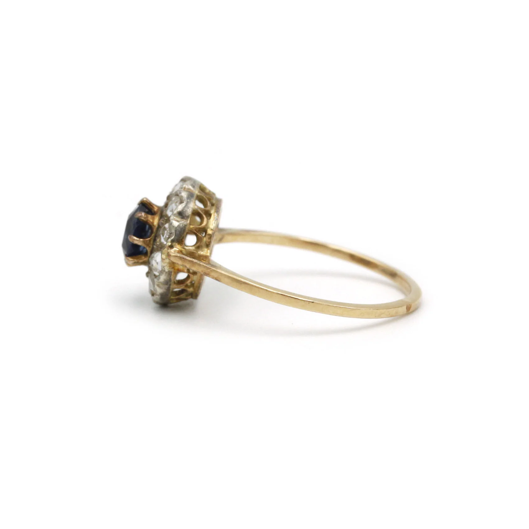 Ring - Gold, Silver, Sapphire & Diamonds - Image 2