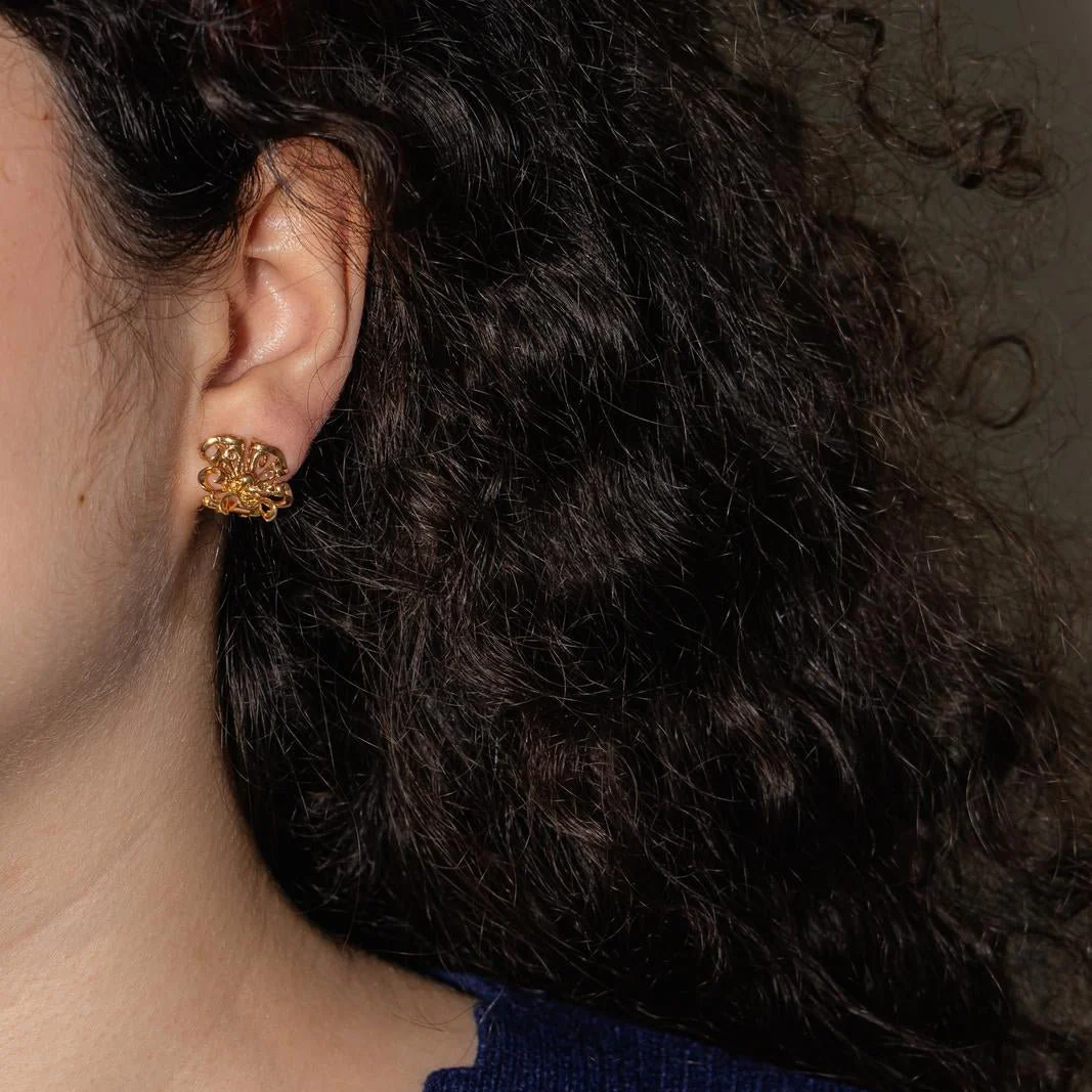 Clips Earrings in Yellow gold - Image 2