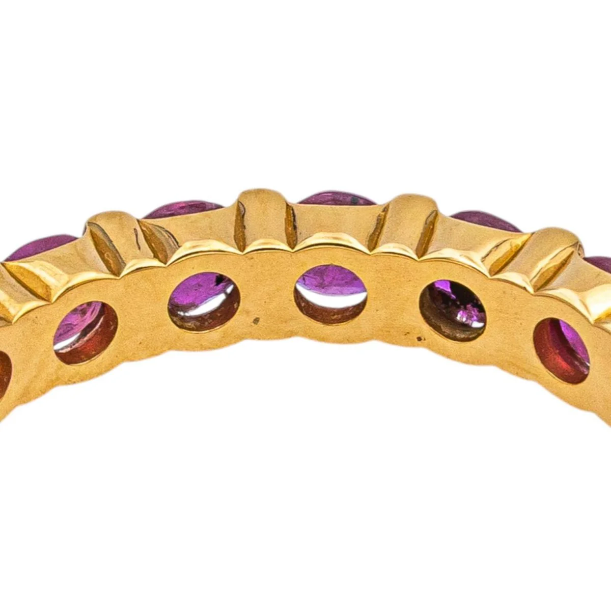 Ring Wedding ring in yellow gold and ruby - Image 7