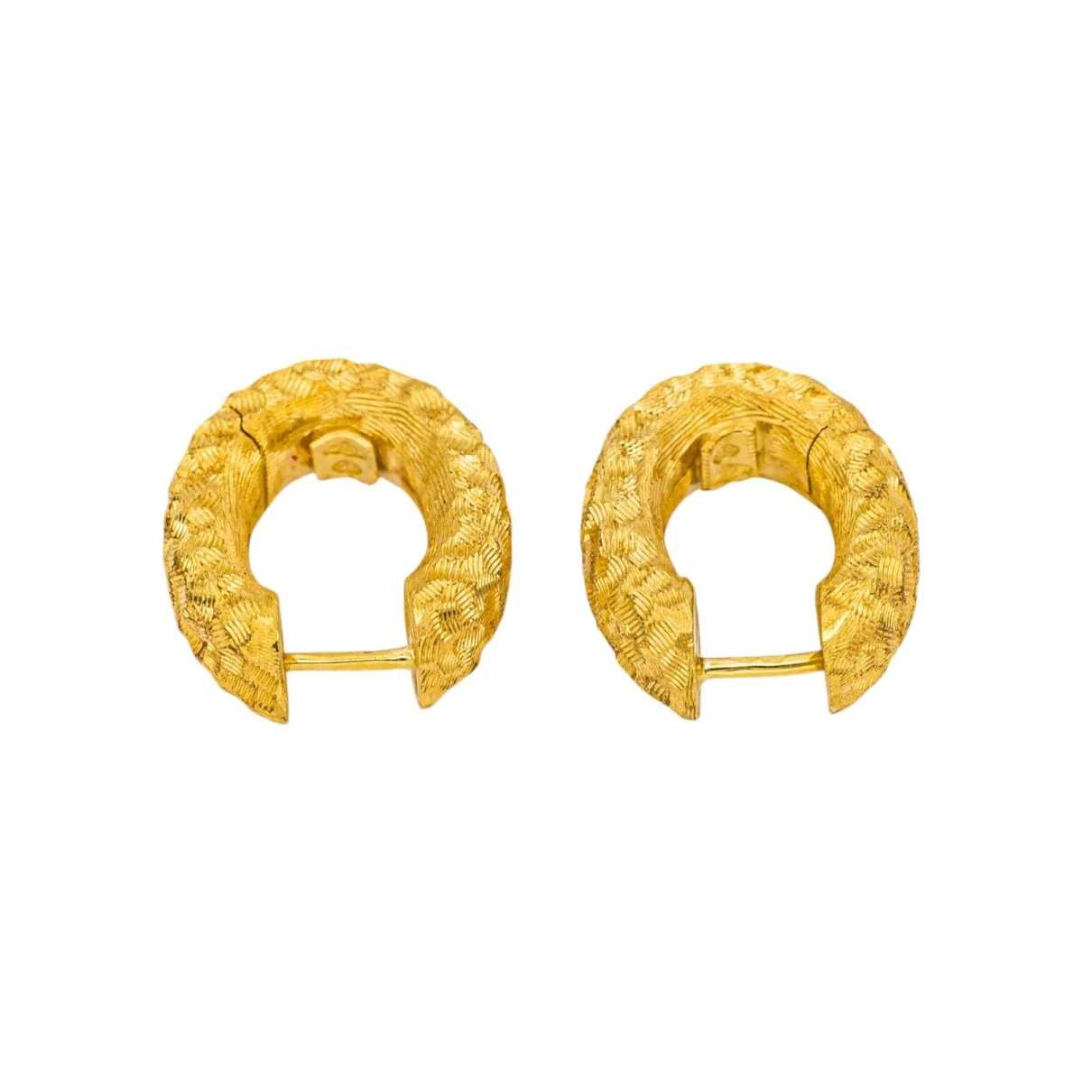 Hoop earrings in yellow gold - Image 6
