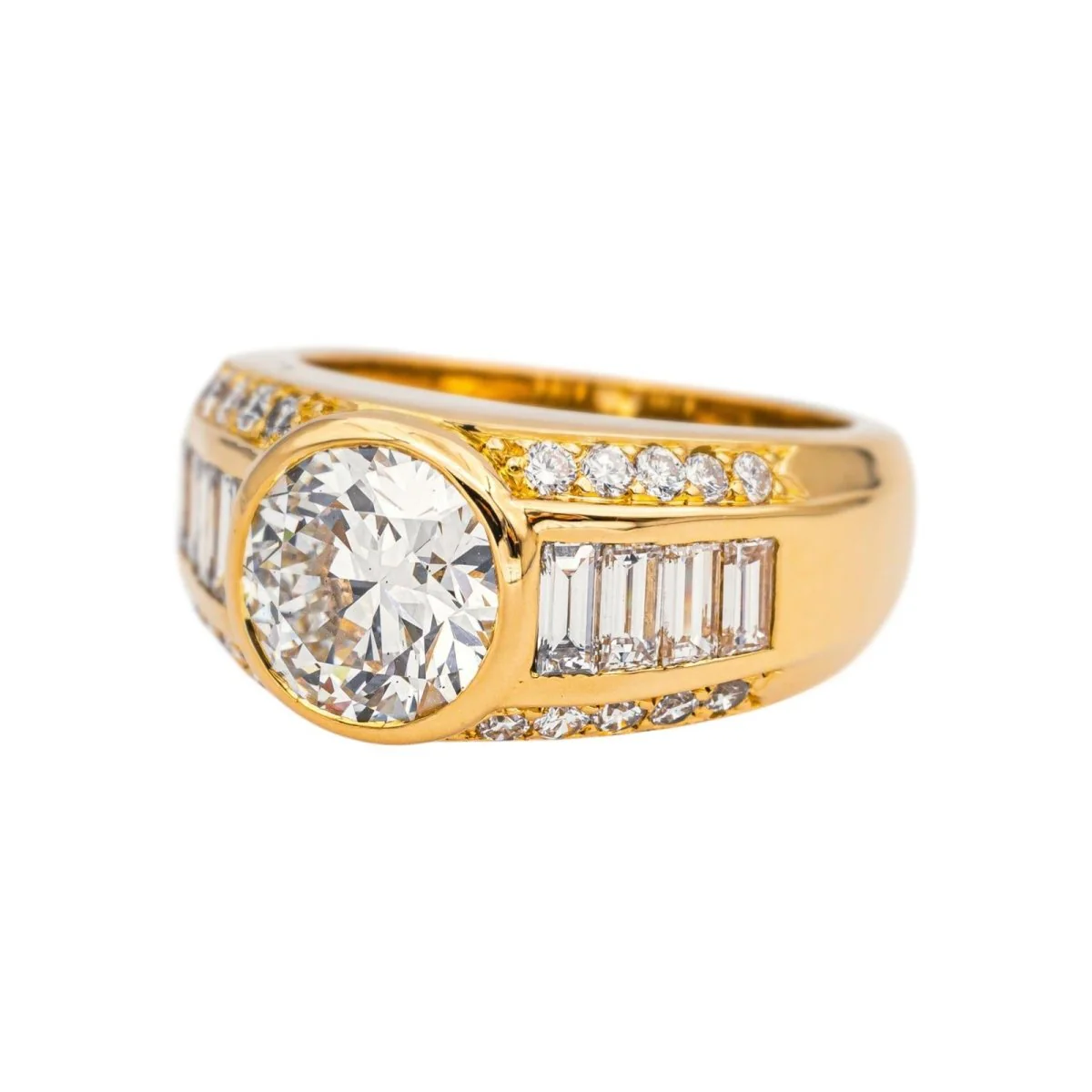 Ring Jonc in yellow gold and diamonds - Image 3