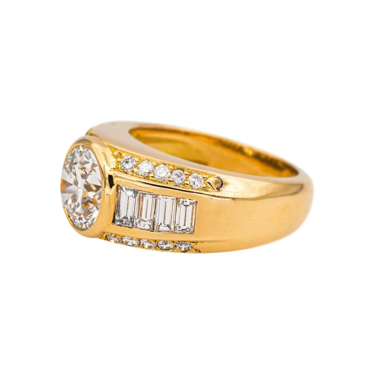 Ring Jonc in yellow gold and diamonds - Image 4
