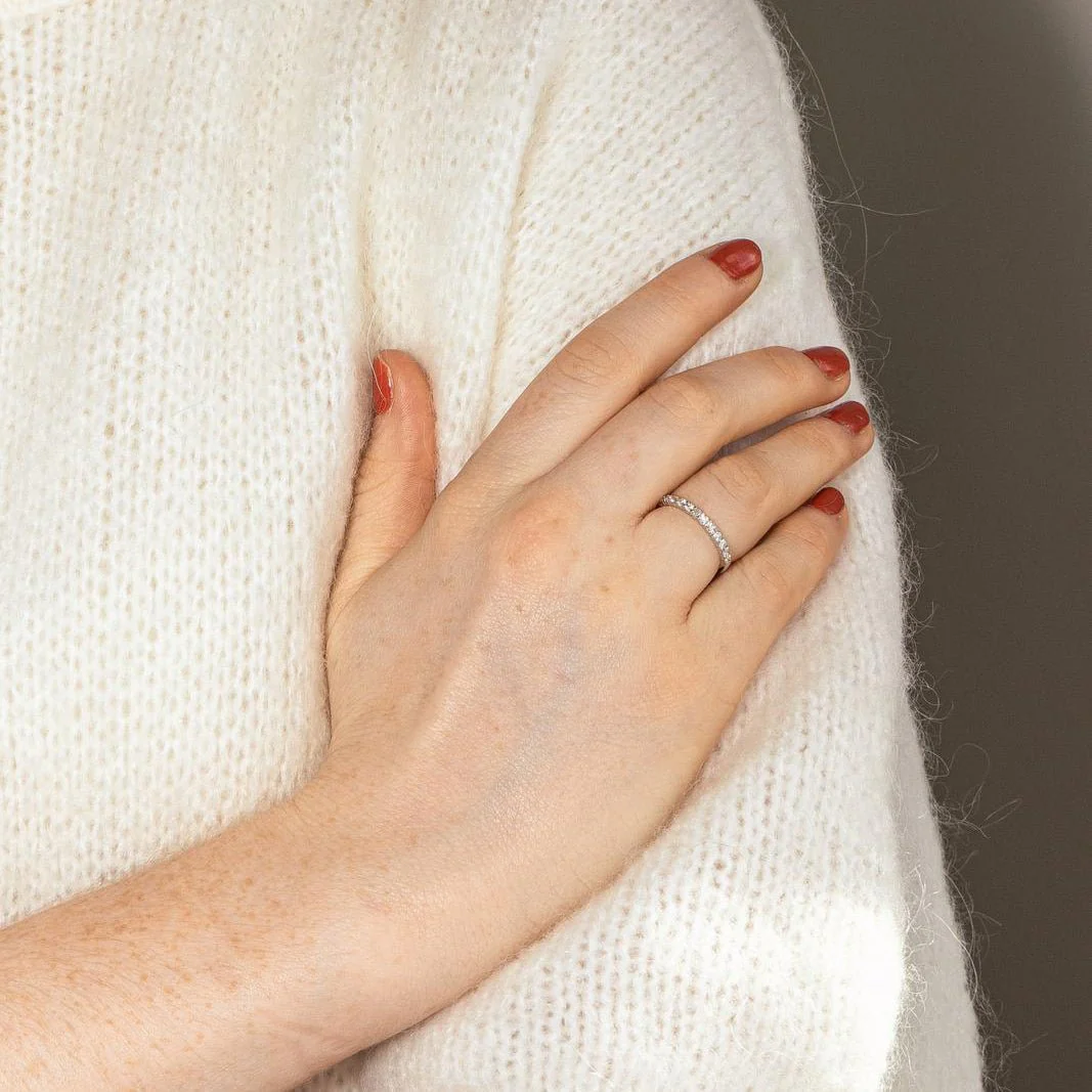 Ring Alliance in white gold and diamonds - Image 2