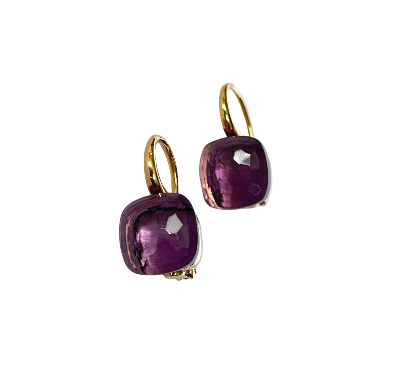 Pair of POMELLATO Nudo Classic earrings in rose gold and amethyst - Image 3