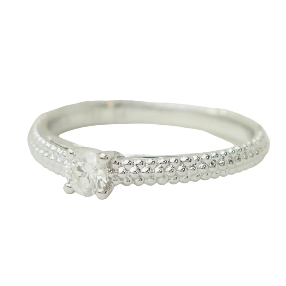Ring Solitaire MAUBOUSSIN "Fan du premier jour" in white gold and diamond - Image 3