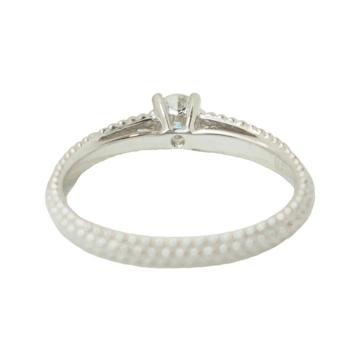 Ring Solitaire MAUBOUSSIN "Fan du premier jour" in white gold and diamond - Image 4