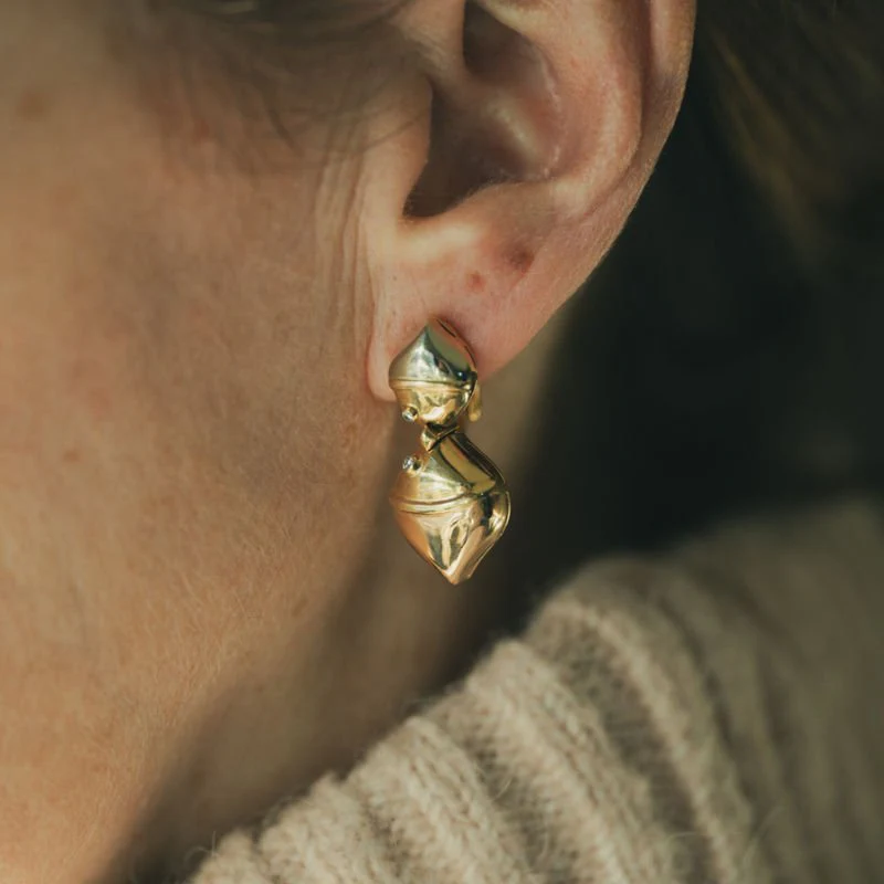 Earrings Clips BULGARI "Naturalia" in yellow gold - Image 2