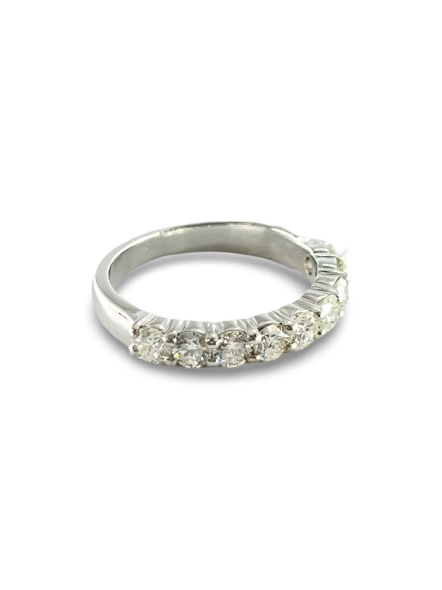 Half wedding band in gold and diamonds, 0.72 ct - Image 3