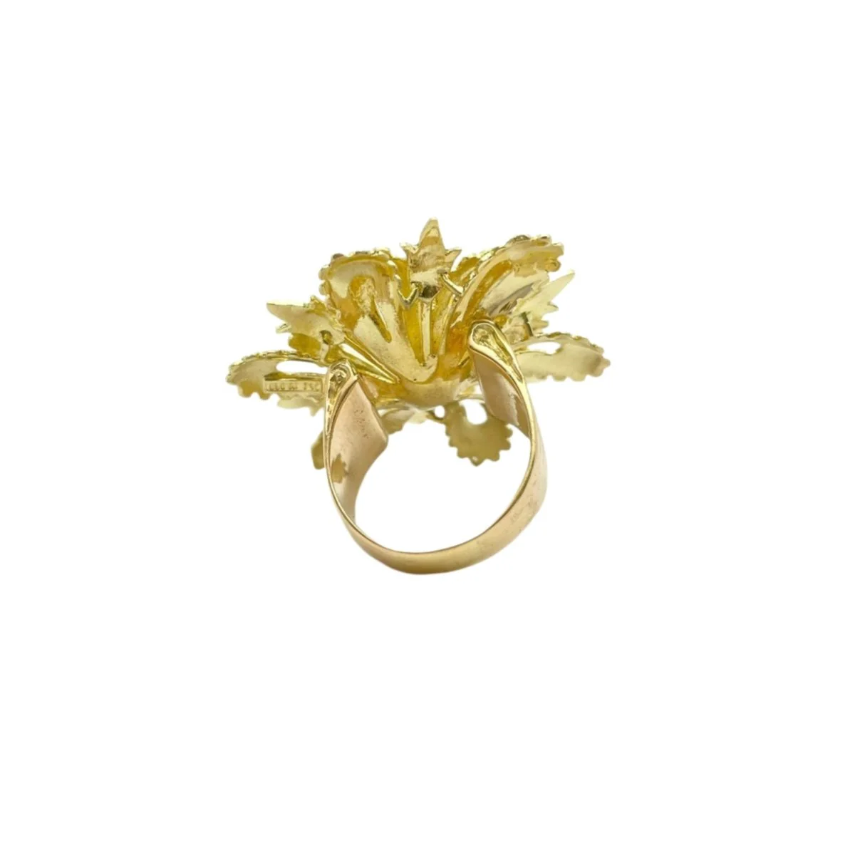 Ring in 18KT gold with enamel and natural sapphires, 1950s. - Image 2
