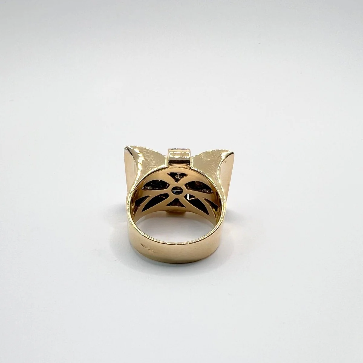 Ring Tank in gold, sapphires and diamonds - Image 6