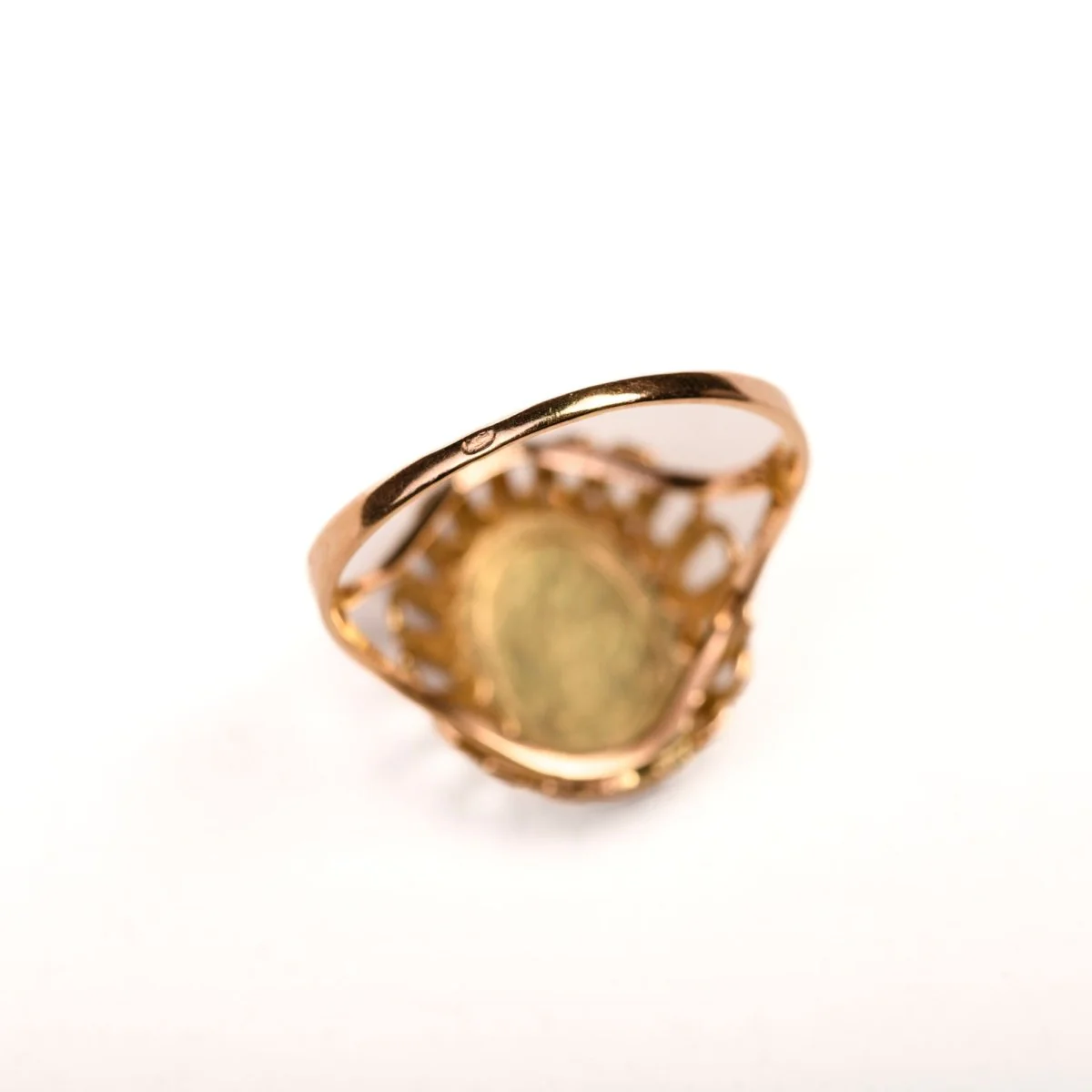 Ring Chevalière AUGIS in yellow gold, ruby and diamond - Image 4